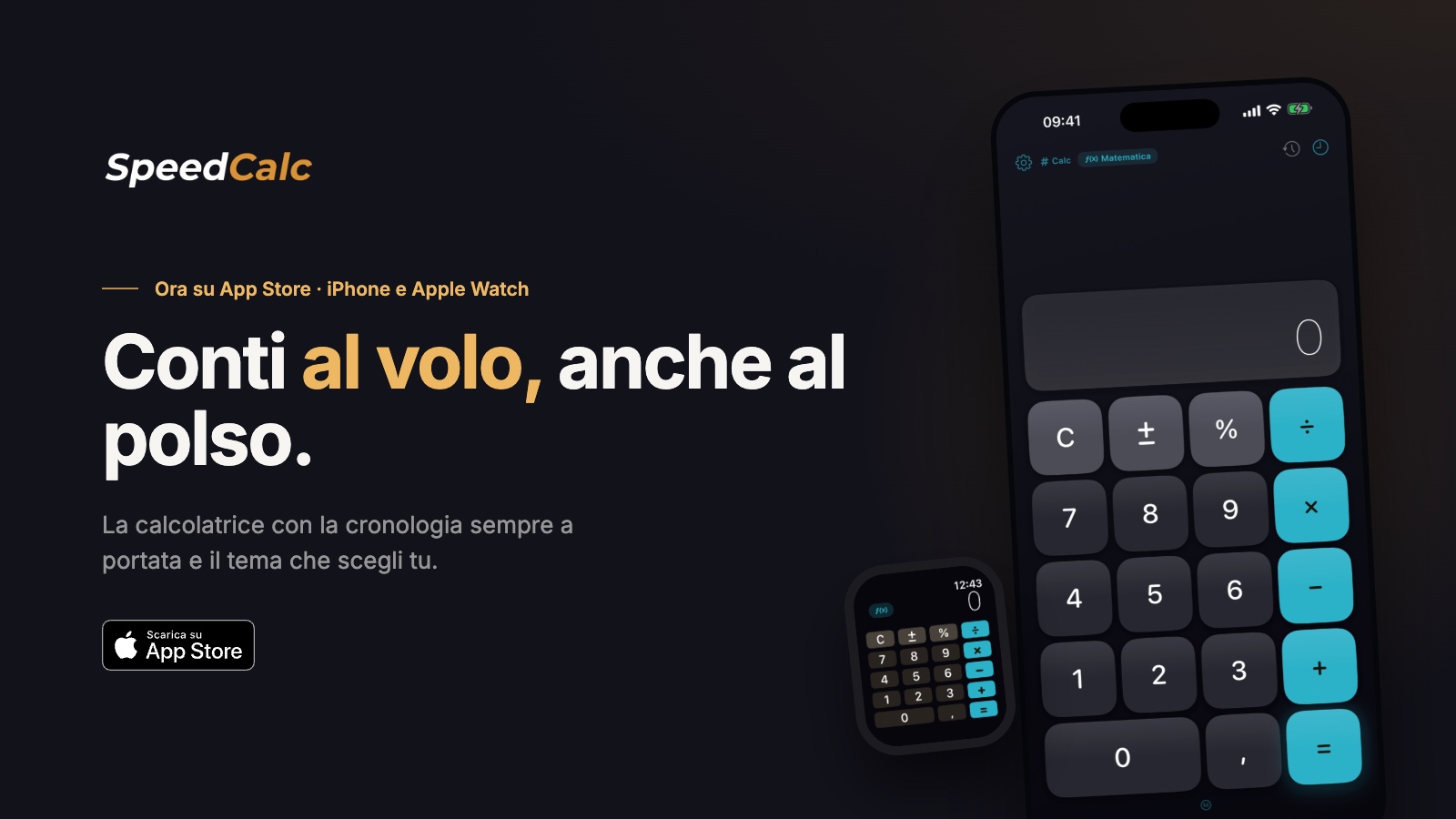 SpeedCalc è su App Store